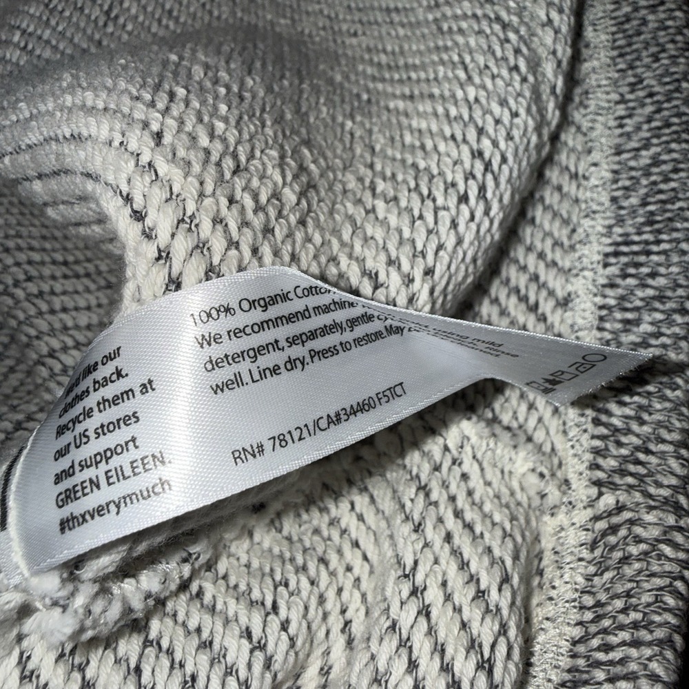 Eileen Fisher Women's Medium Full Zip Organic Cotton Sweater Minimalist - Picture 6 of 6